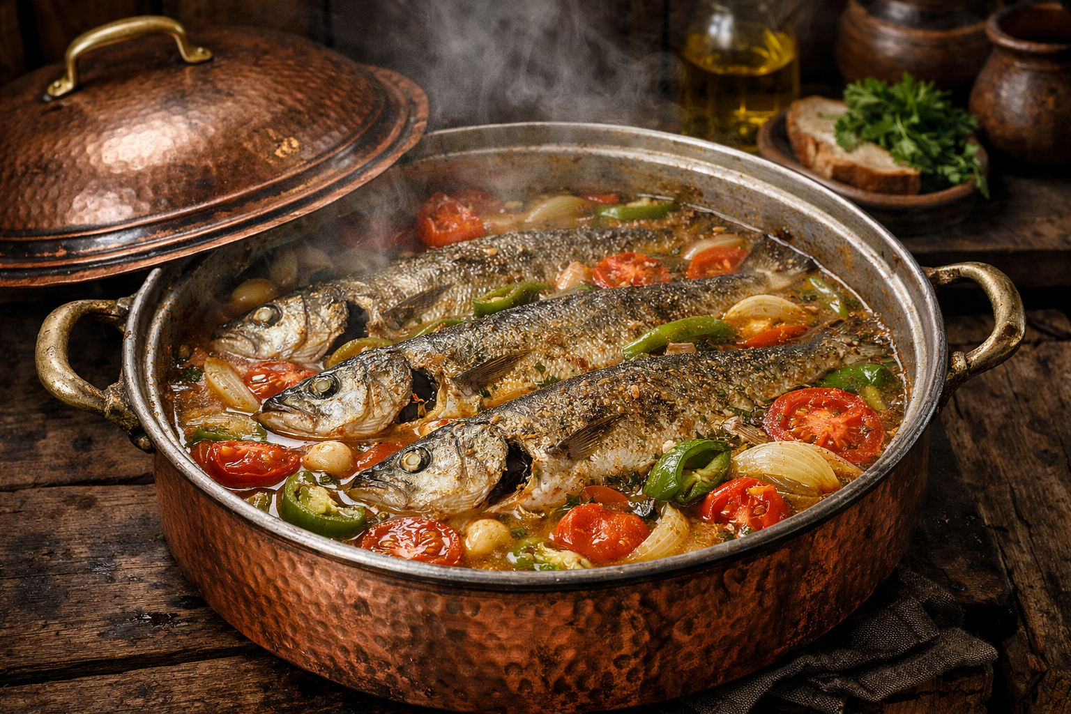 Buğulama yöntemiyle pişirilmiş balık